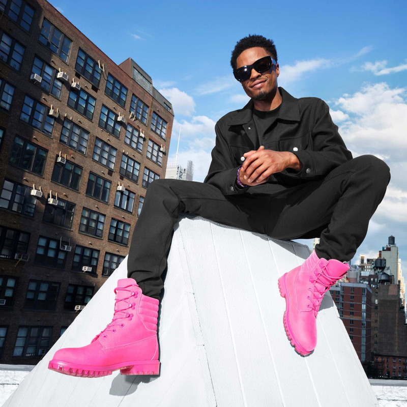 JIMMY CHOO X TIMBERLAND 8 INCH PUFFER BOOT
Hot Pink Timberland Velvet Ankle Boots 6