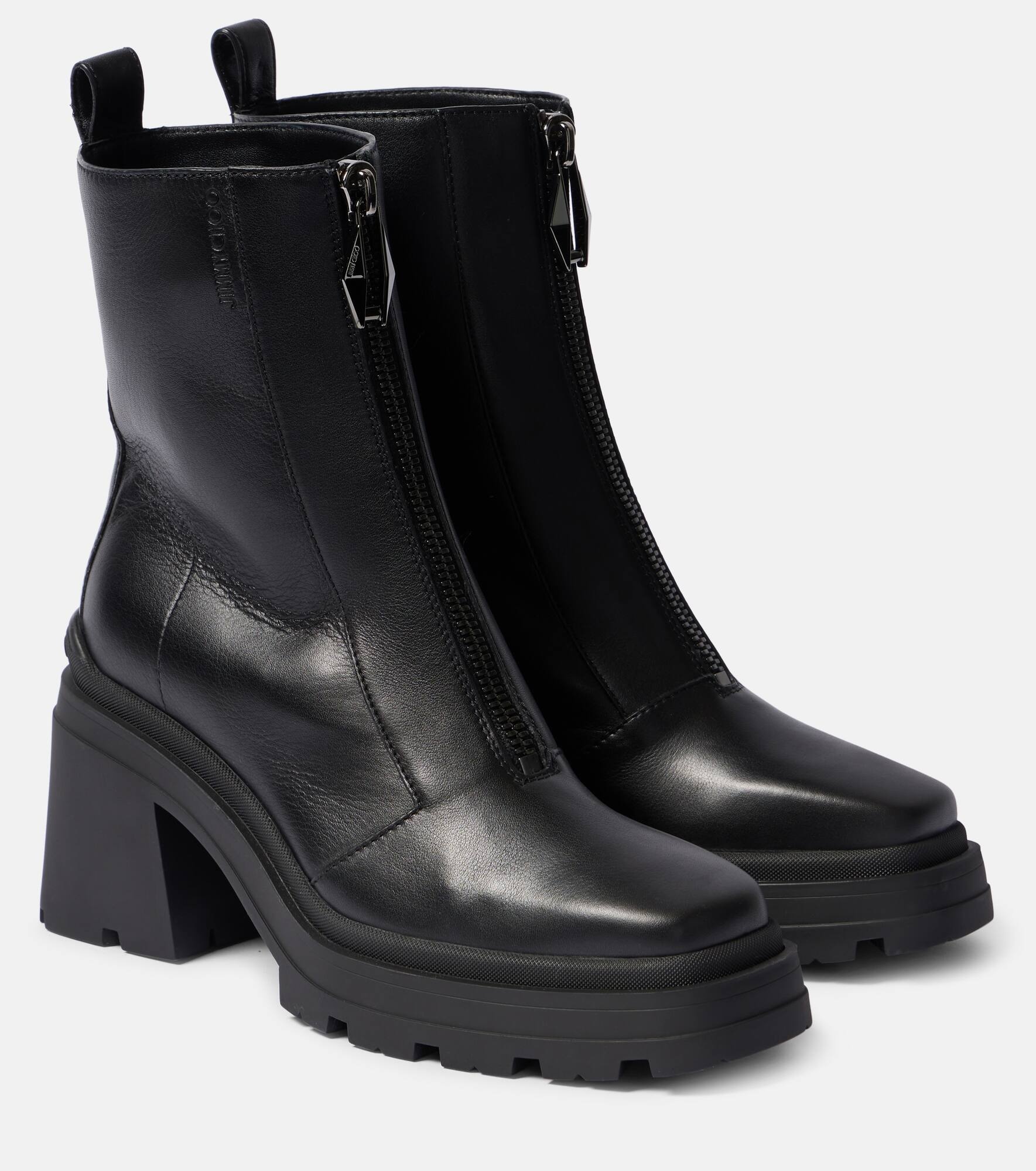 Eugenie 80 leather ankle boots - 1