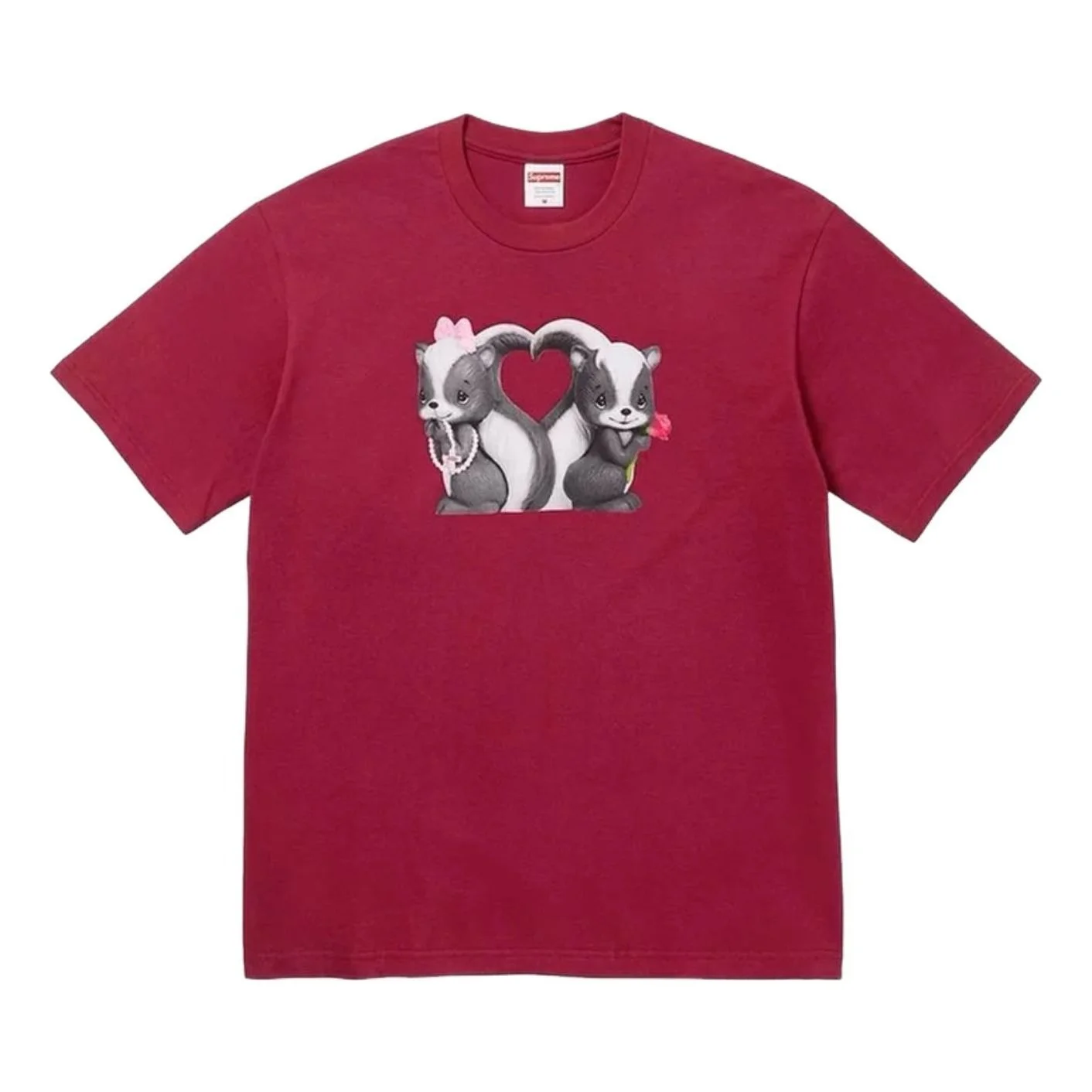 Supreme SS26 Skunk T-Shirt 'Cardinal' SUP-SS26-351-CRD - 1