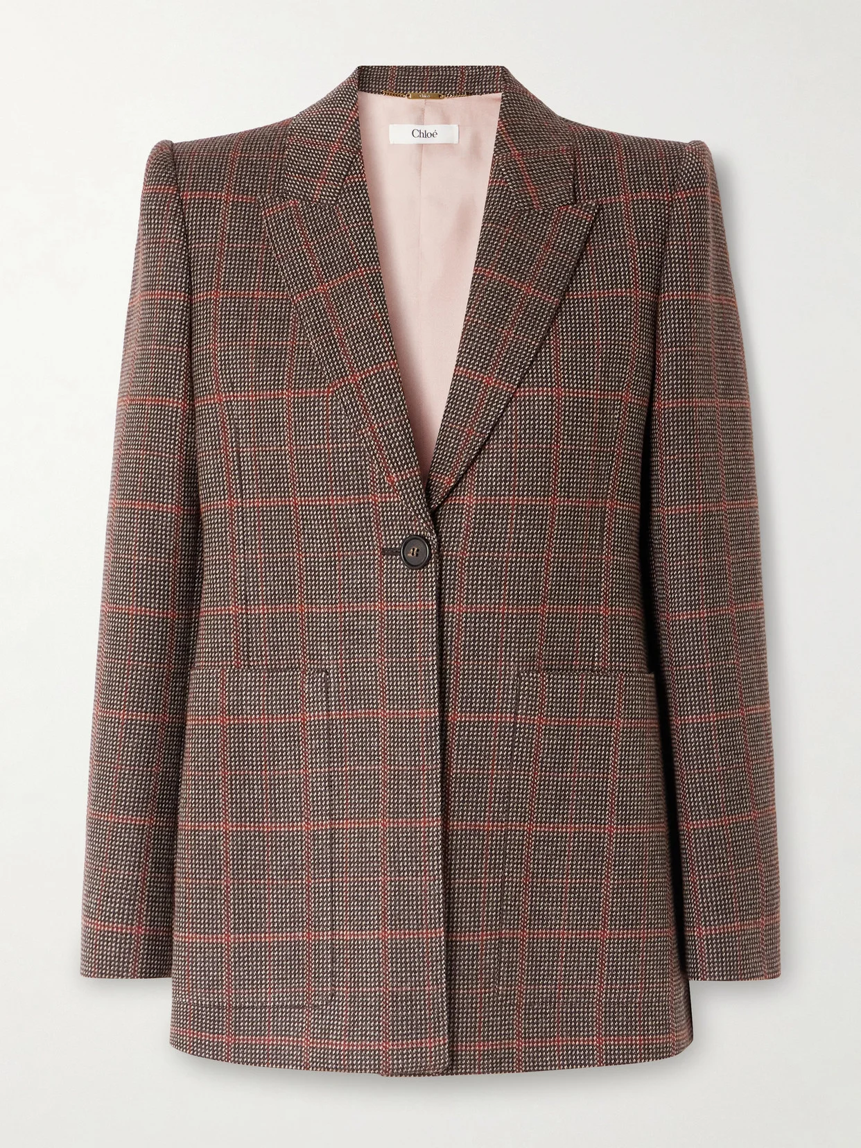 Checked Wool Blazer - 1