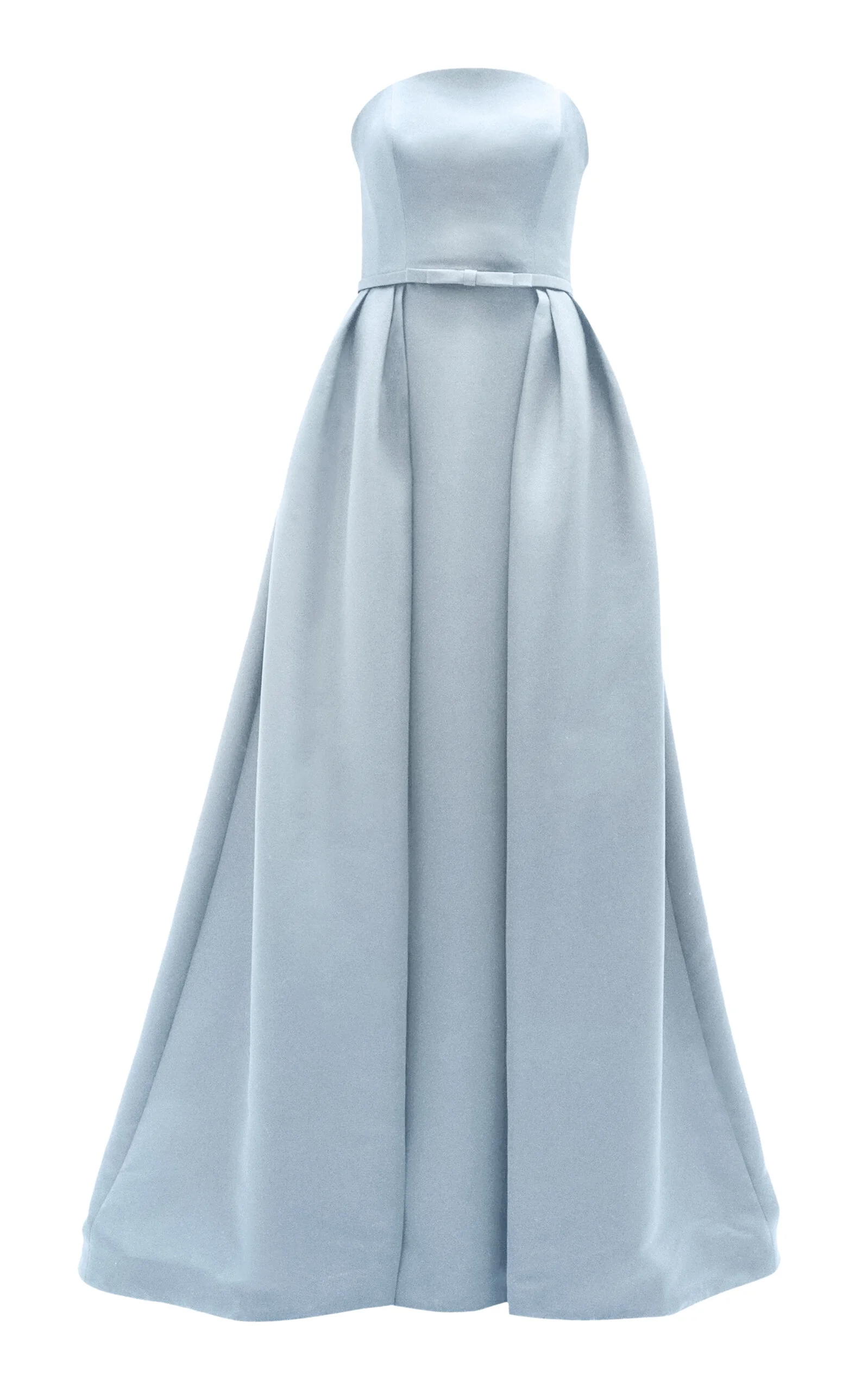 Strapless Column Gown with Overskirt - 1