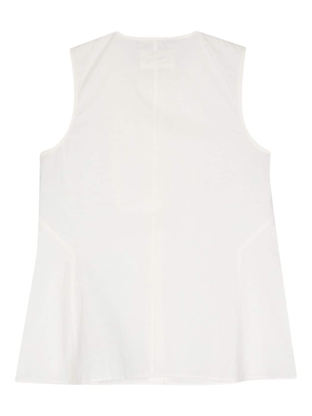 crinkled sleeveless shirt - 2