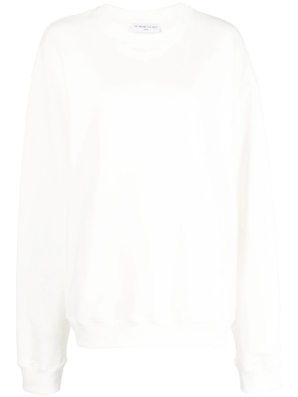 logo-print crew neck sweatshirt - 1