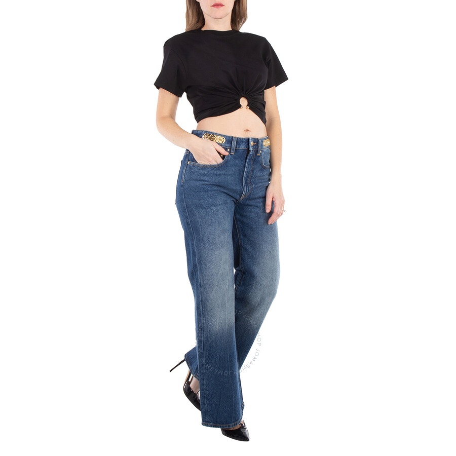 Paco Rabanne Crop Top With Ring Piercing - 4