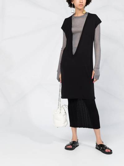 Rick Owens plunge neck longline tunic outlook