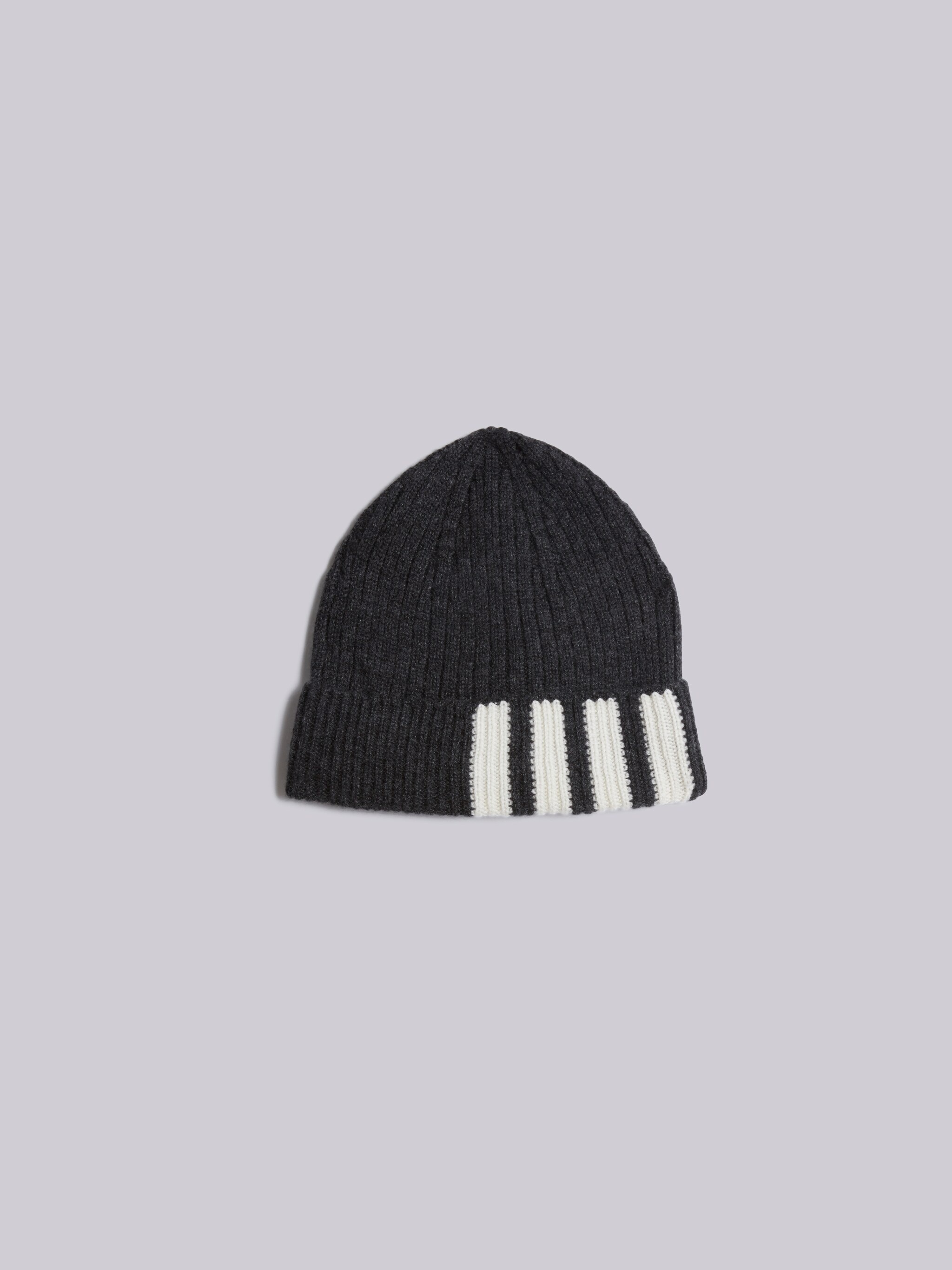 4-Bar Stripe Cashmere Rib Hat - 1