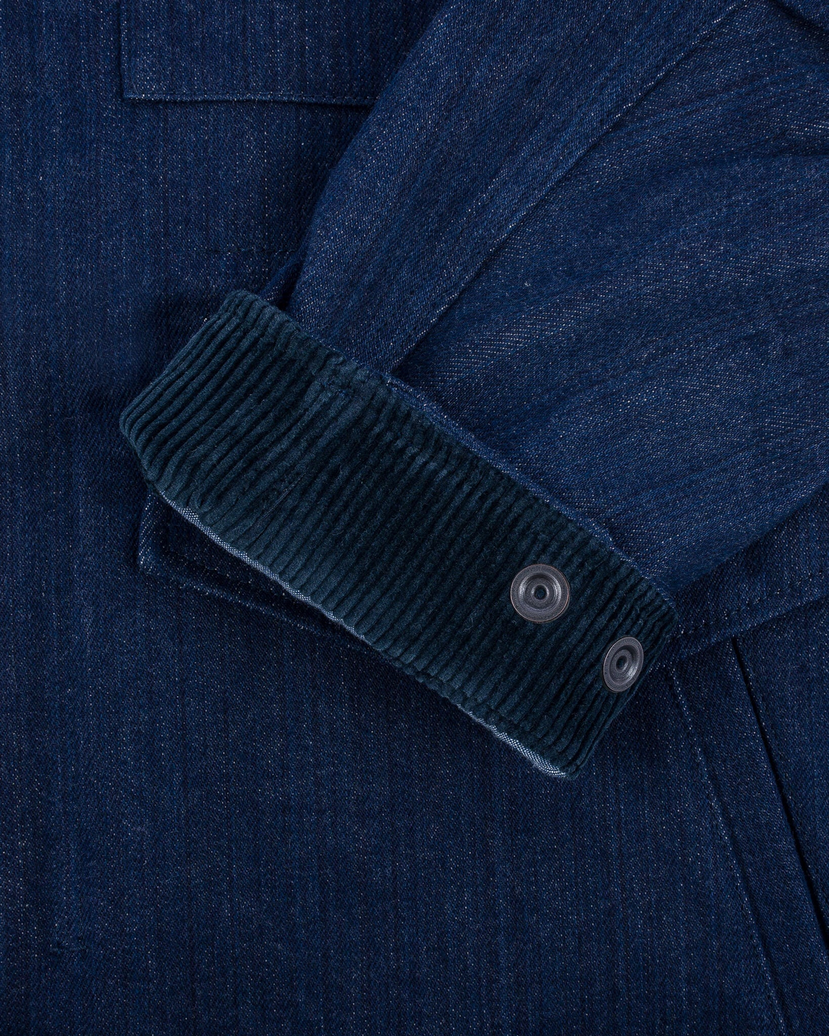 IHM-42-IND 16oz Natural Indigo Selvedge Denim M65 Field Jacket - 13