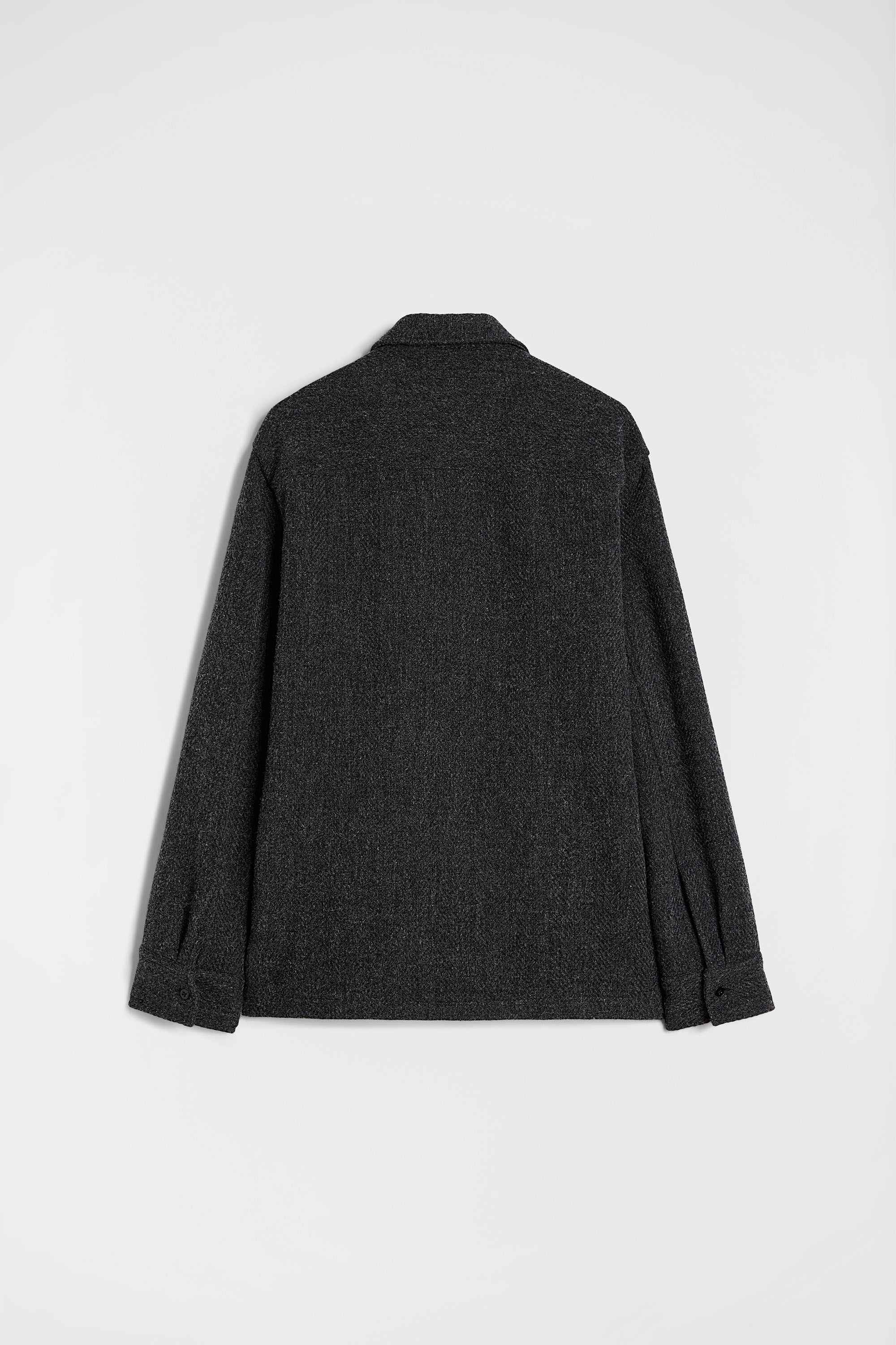 Wool Chevron Overshirt - 4