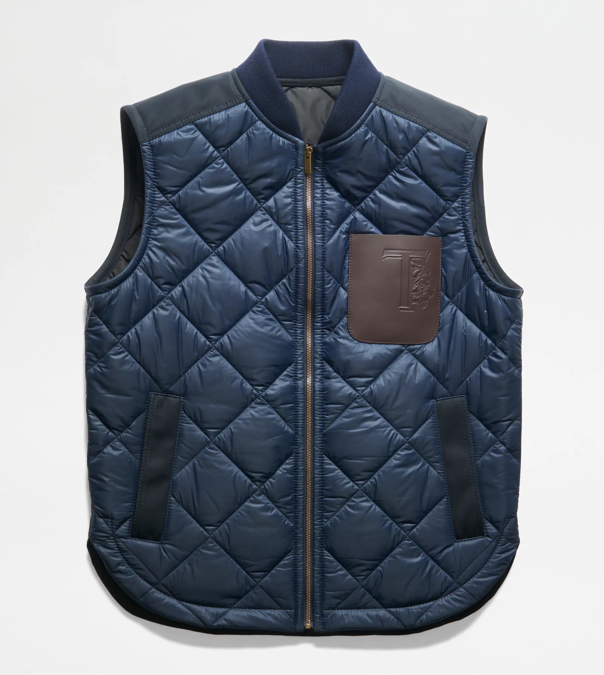 QUILTED GILET - BLUE - 1