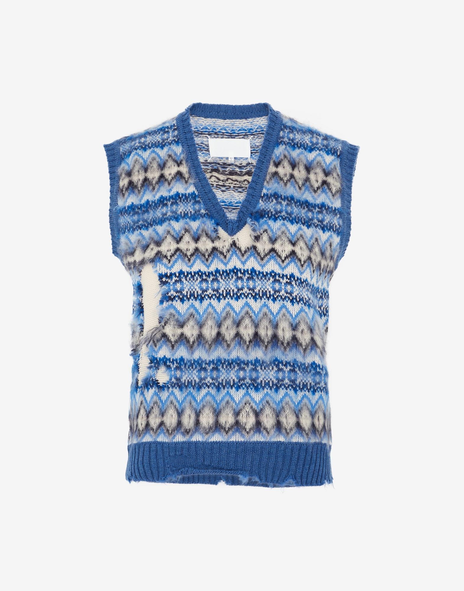 Intarsia sleeveless sweater - 1