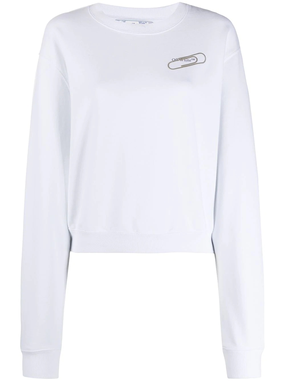 paper-clip cropped sweatshirt - 1