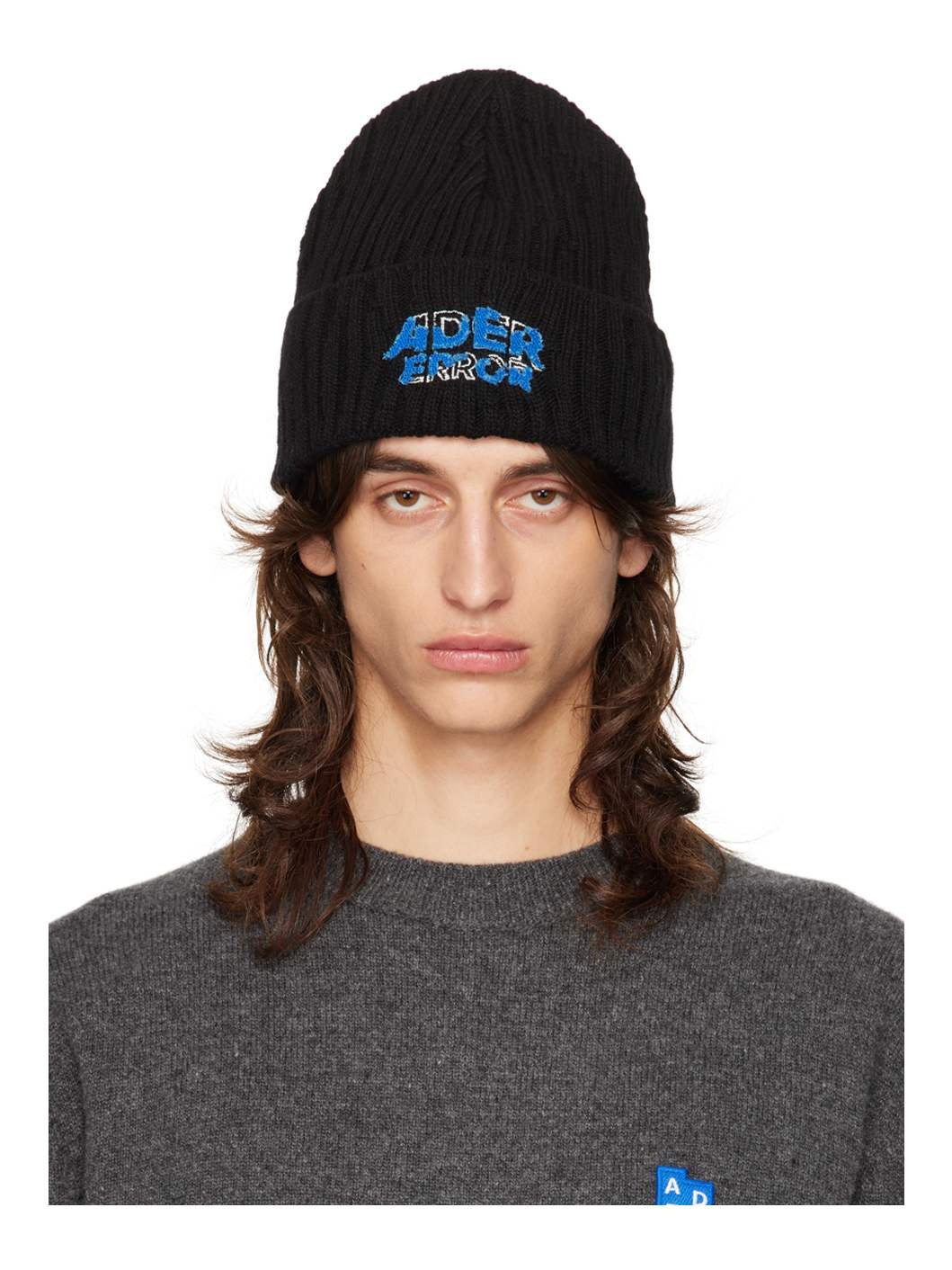 帽子 ADERERROR EDCA LOGO CAP BLACK ADER error Black Edca Logo Beanie | ssense | REVERSIBLE