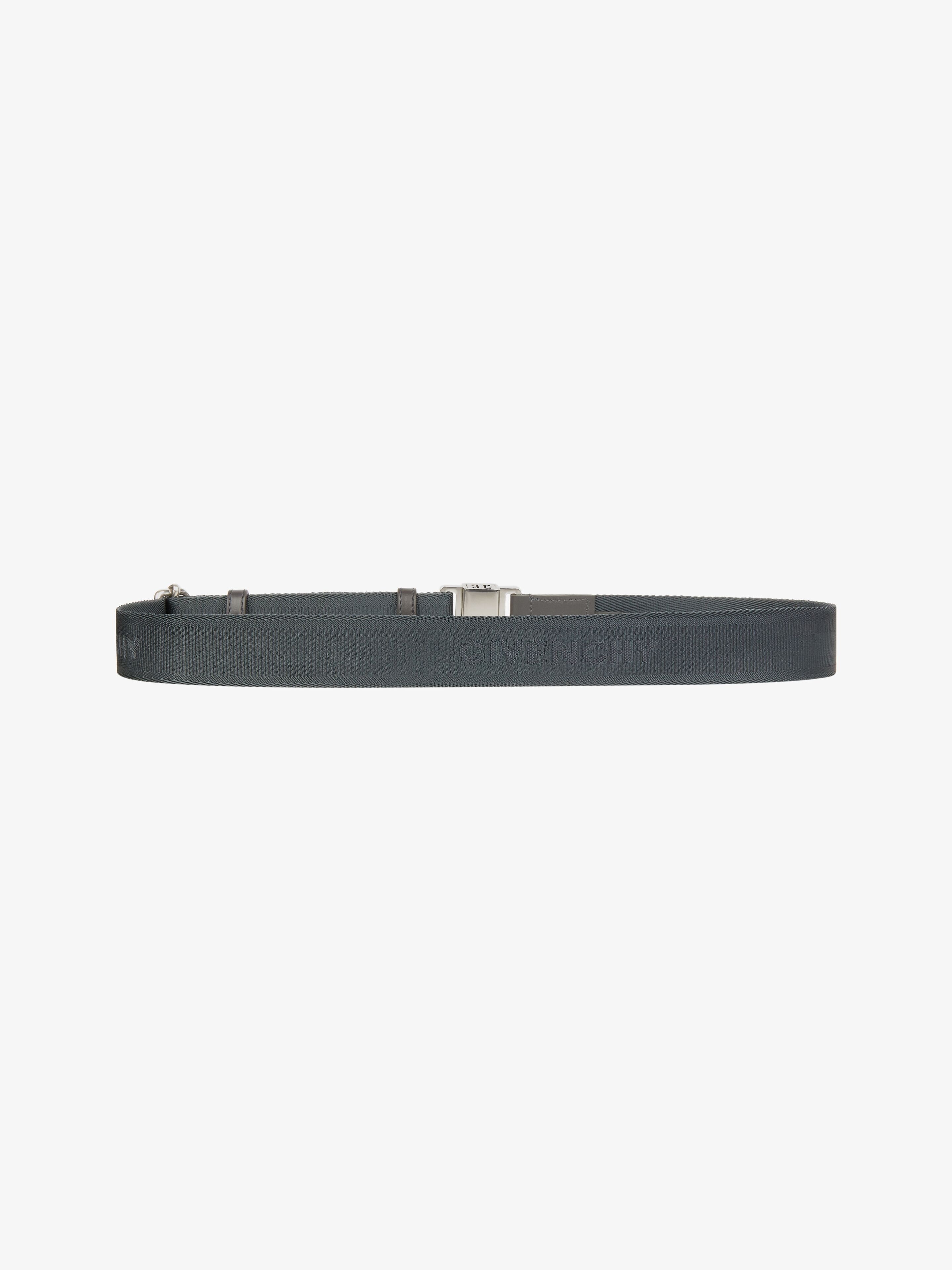 BELT IN CANVAS AND LEATHER WITH 4G FASTENER - 3
