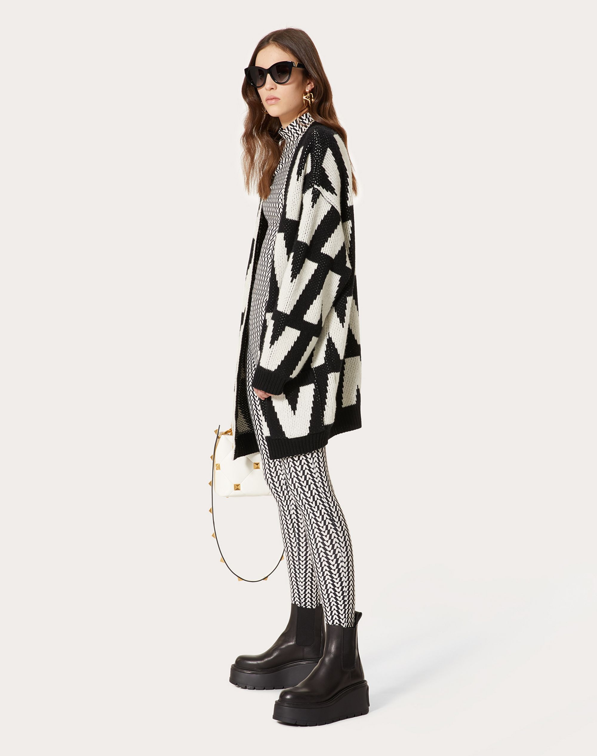 OPTICAL VALENTINO JERSEY LEGGINGS - 2