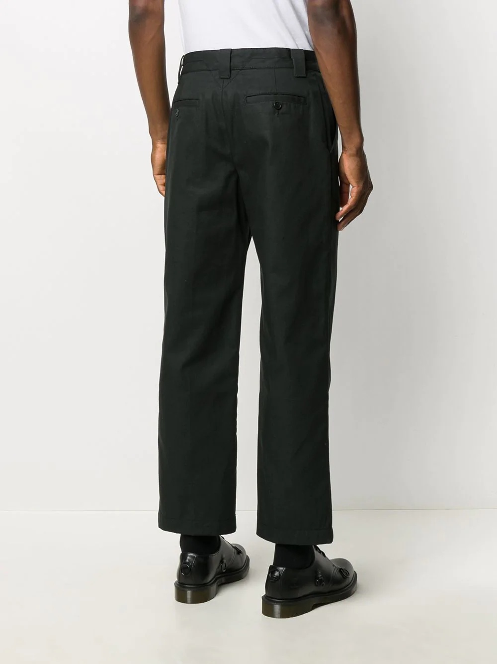 cropped straight-leg trousers - 4