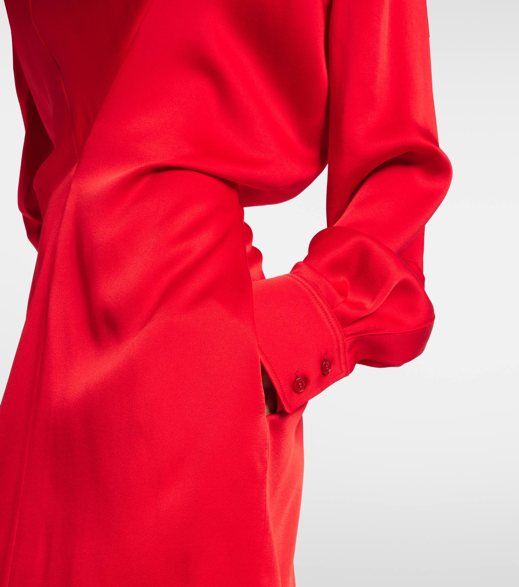 Cowl neck satin midi dress - 5