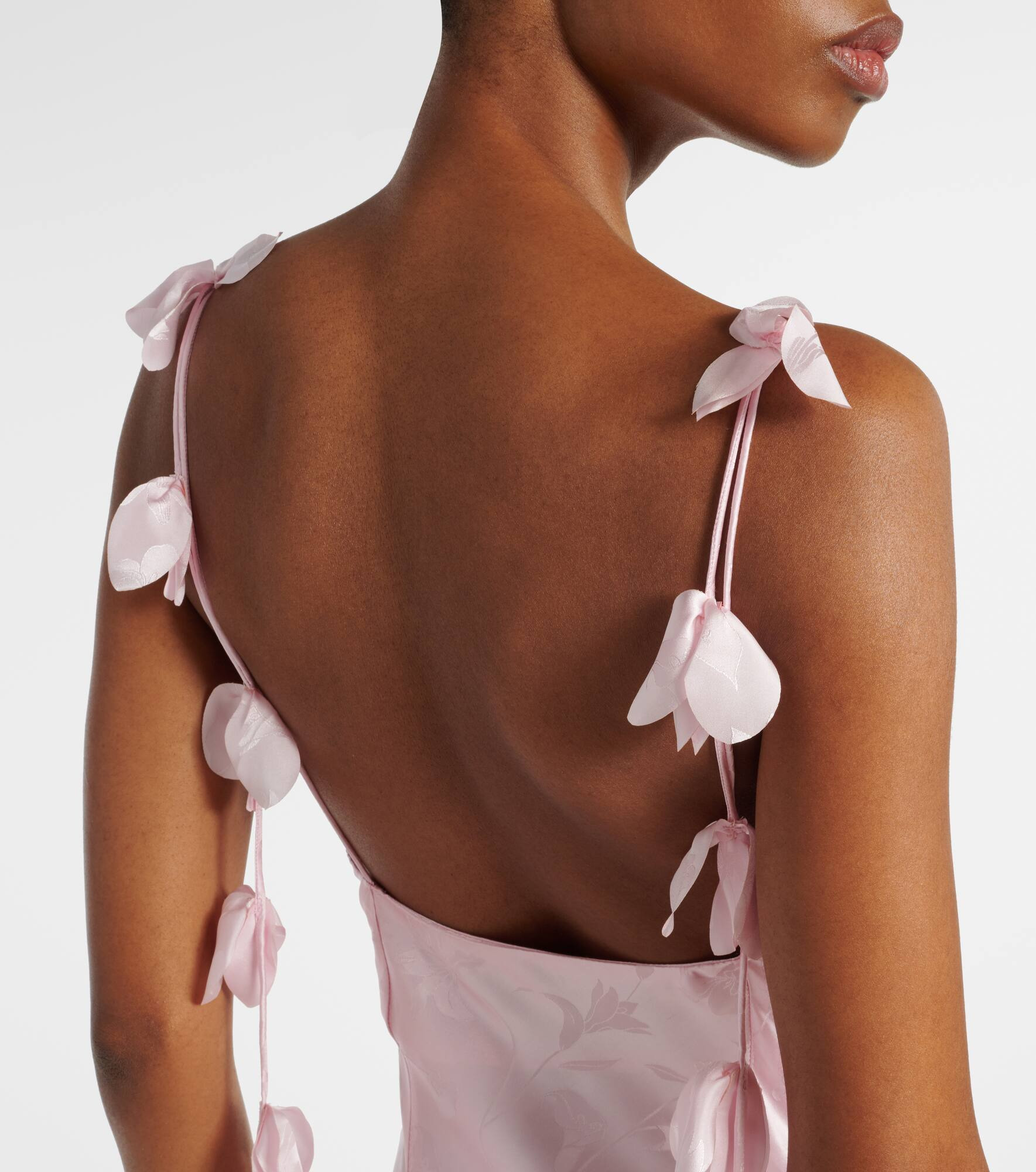 Bridal silk satin midi dress - 6