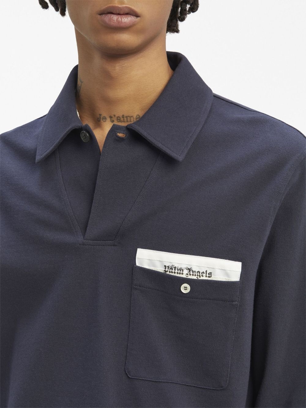 Sartorial Tape long-sleeved polo shirt - 6