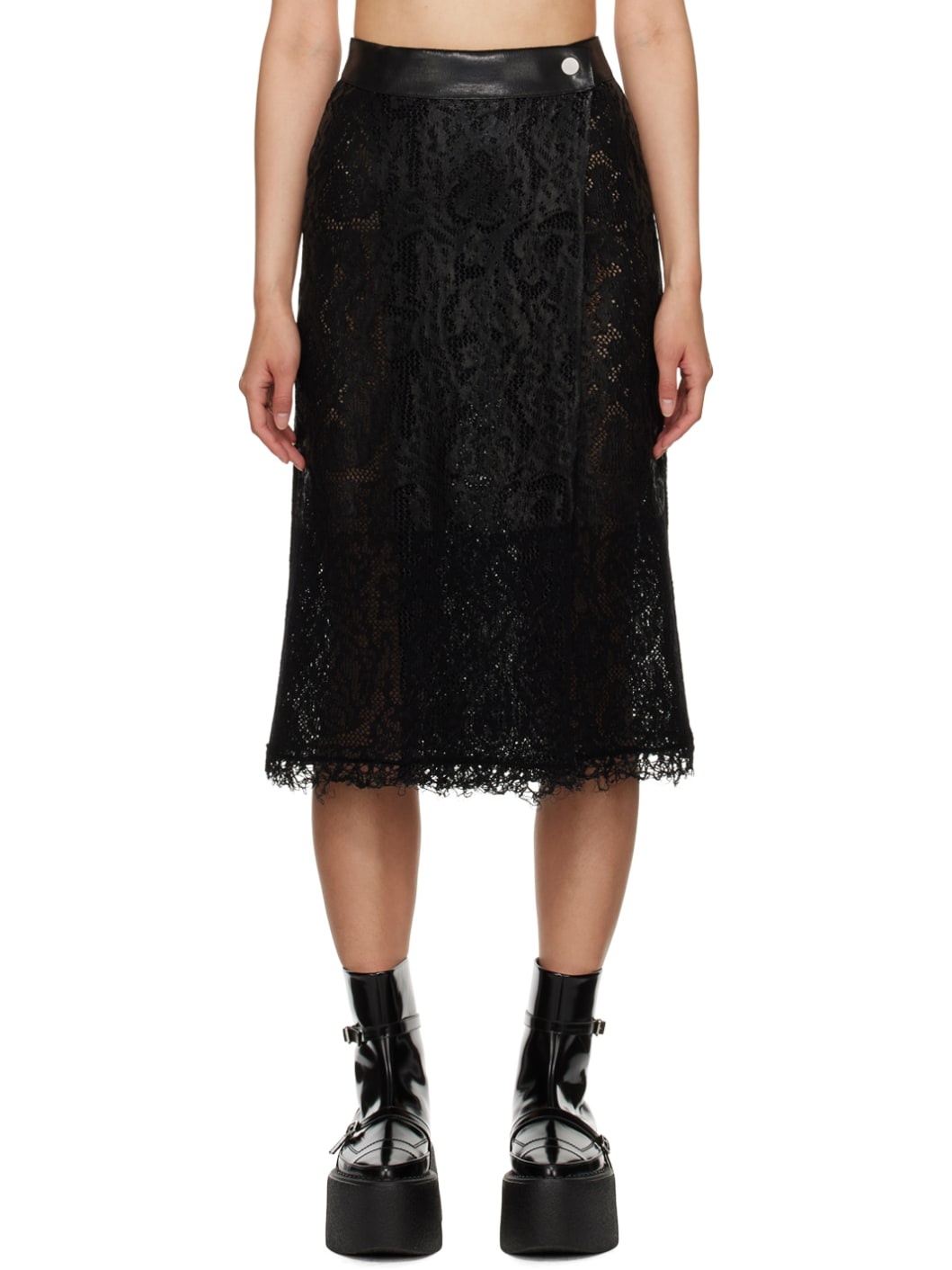 SSENSE Exclusive Black Midi Skirt - 1