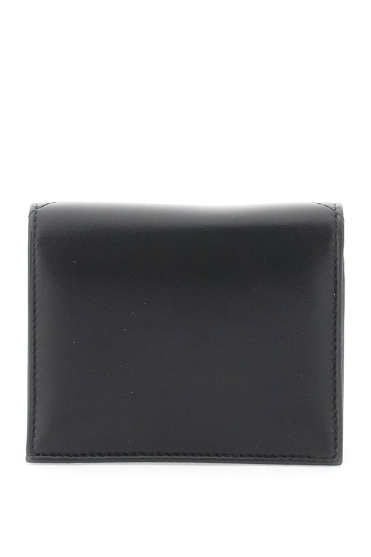 Small Nappa Roman Stud Wallet for Woman in Black