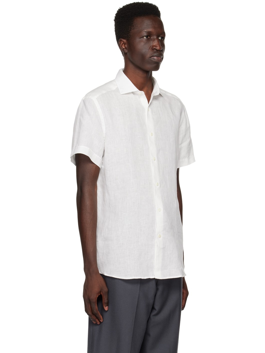 White Regular-Fit Shirt - 2