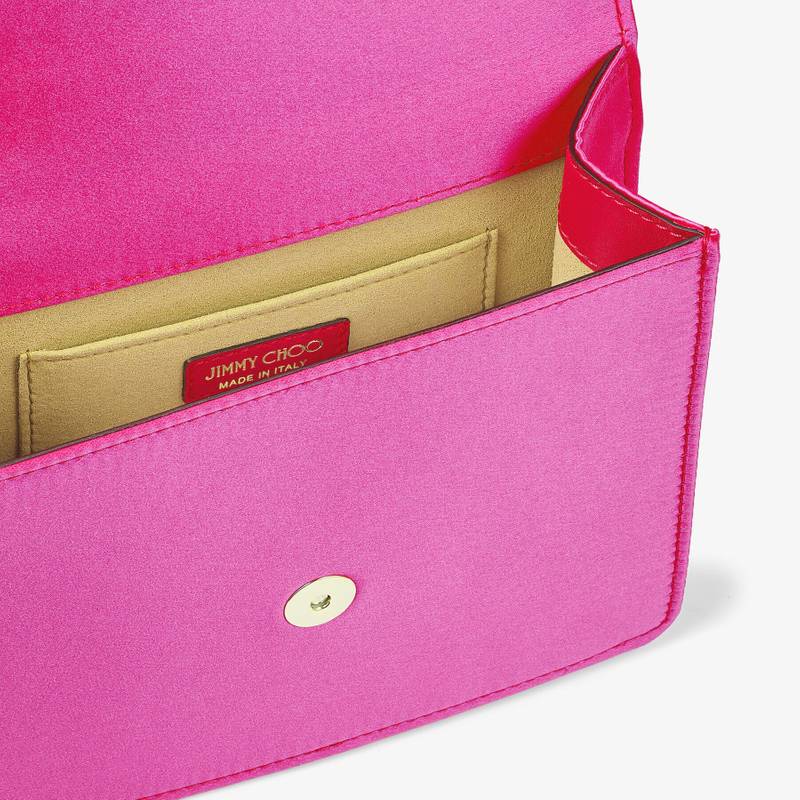 Varenne Quad XS
Fuchsia Satin Shoulder Bag with Pearl Strap 3