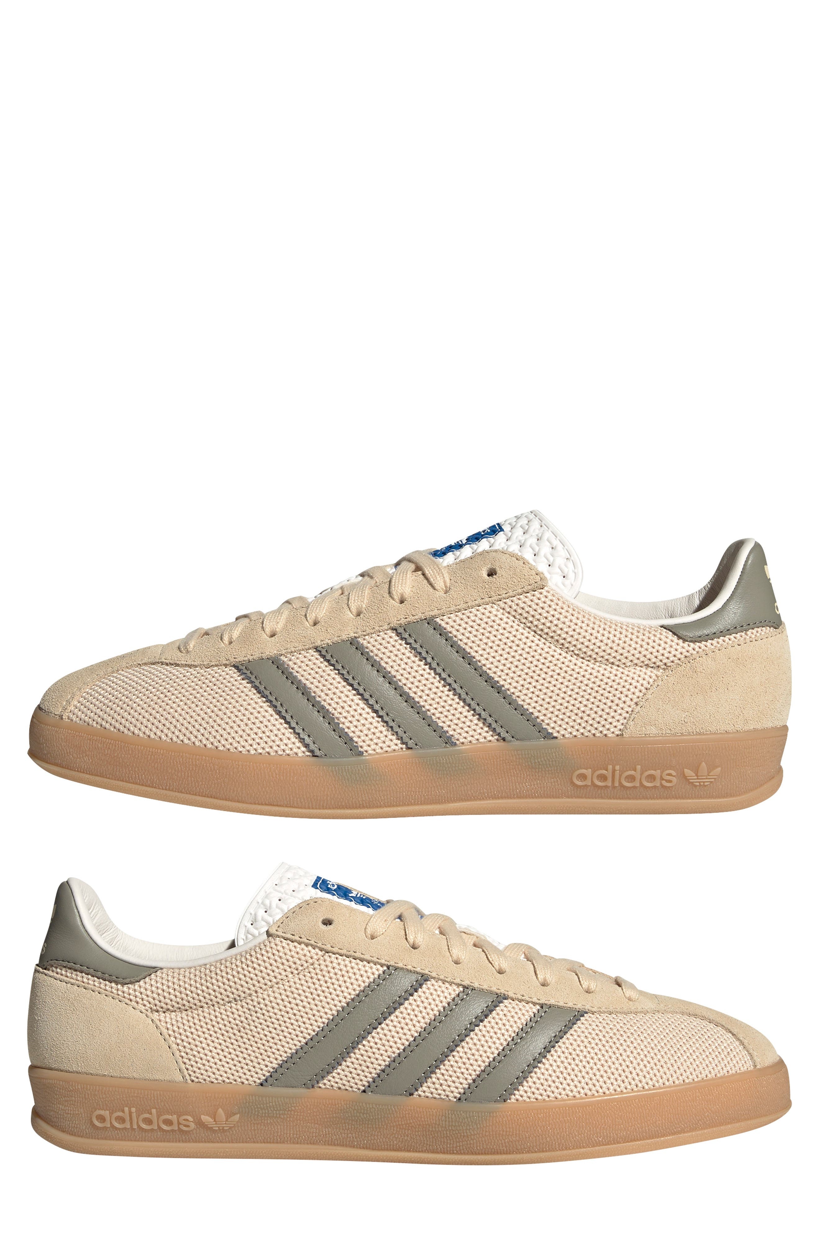 adidas Gazelle Indoor Pro Sneaker in Sand /Silver Pebble/Beige at Nordstrom - 9