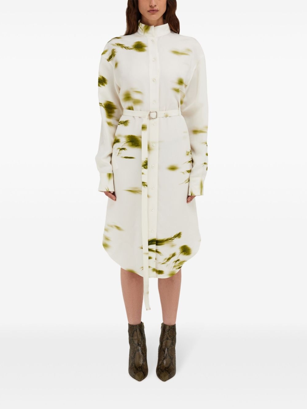 Blossom print shirt dress - 3