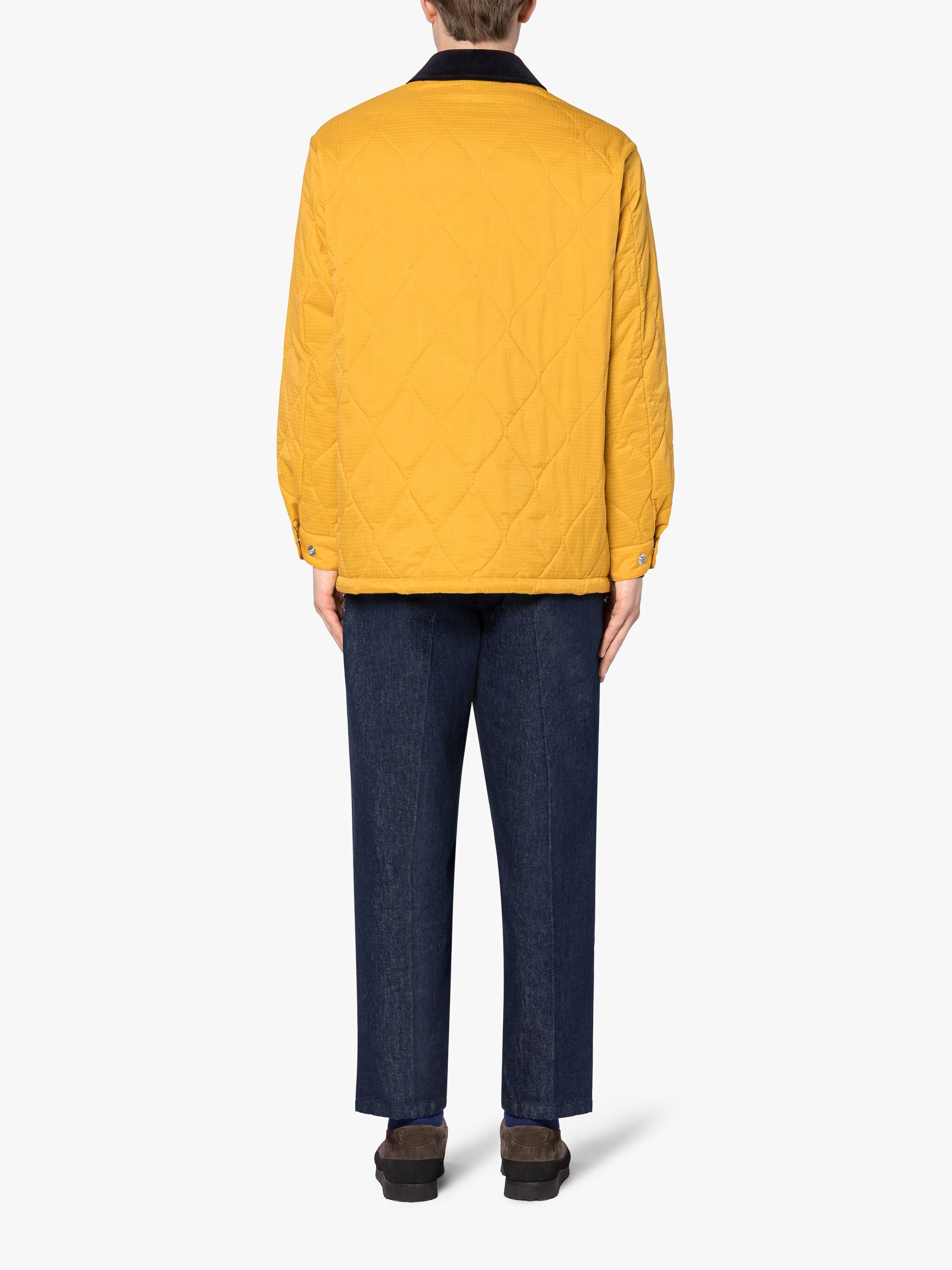 TEEMING YELLOW NYLON QUILTED COACH JACKET - 3