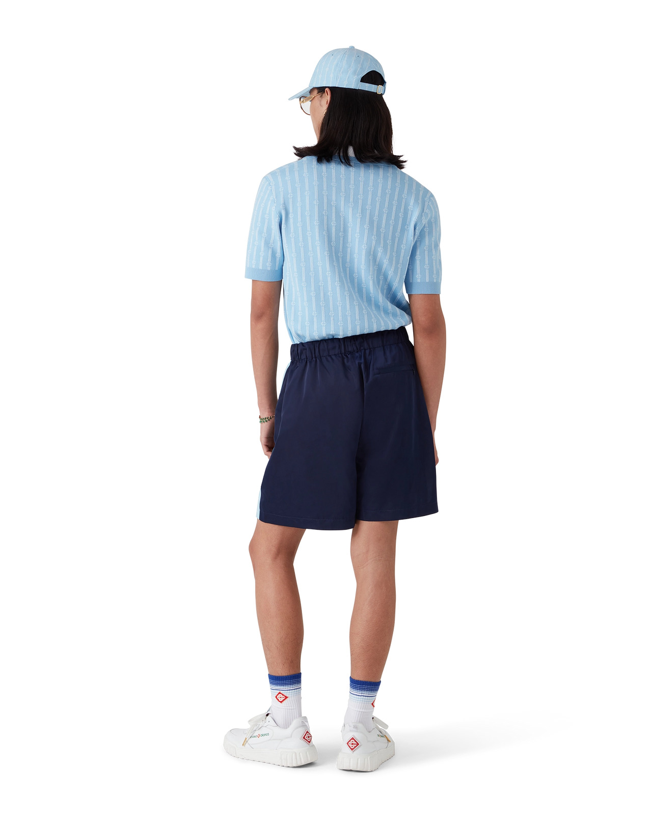 Pinstripe Laurel Track Shorts | Casablanca Paris - 3