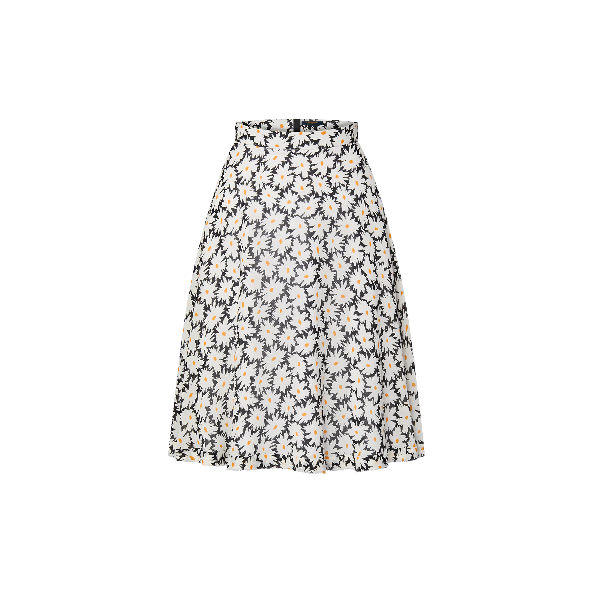 Daisy Print Silk Skirt - 1
