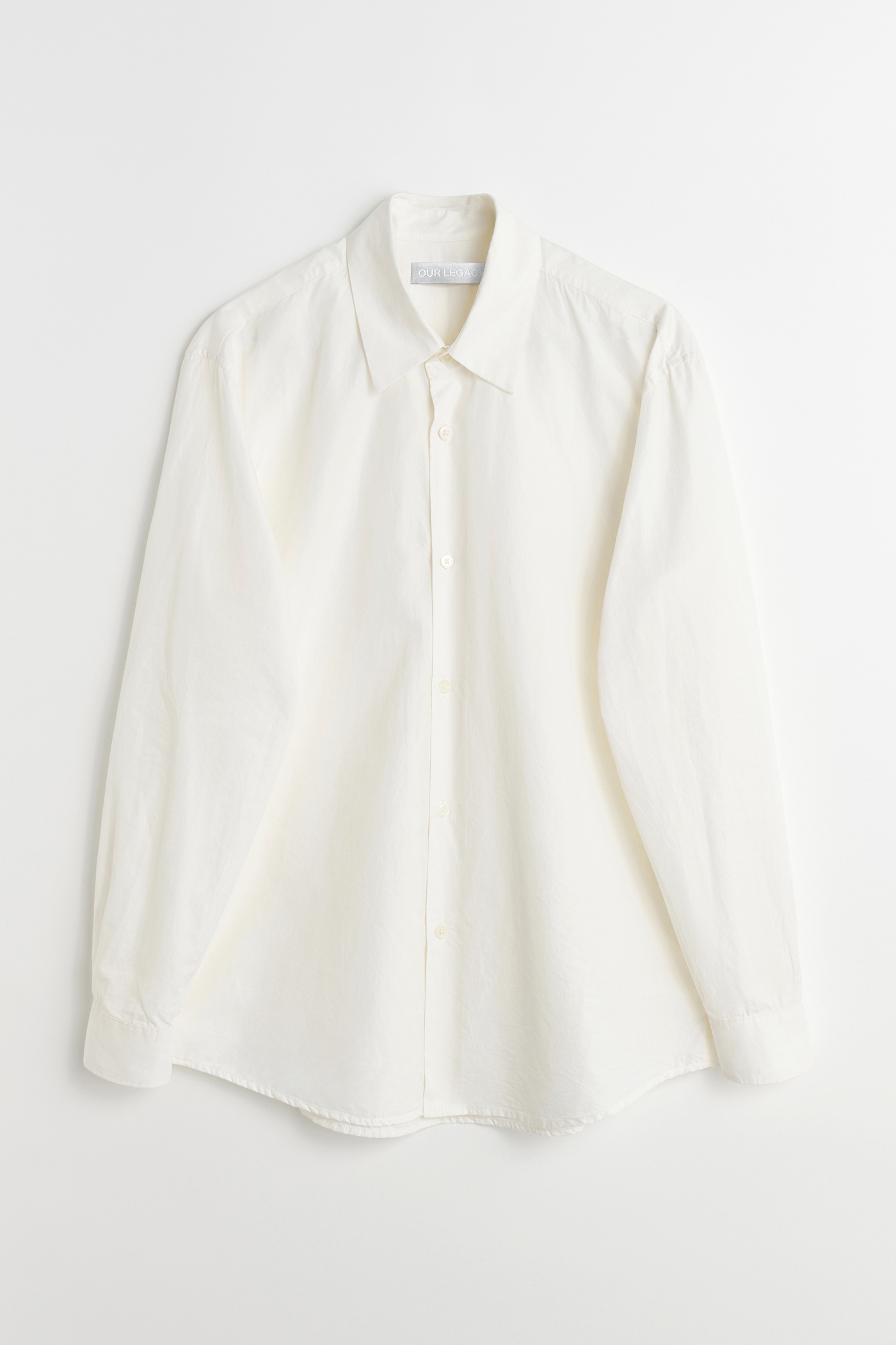 Formal Shirt White Peached Cupro Poplin - 1