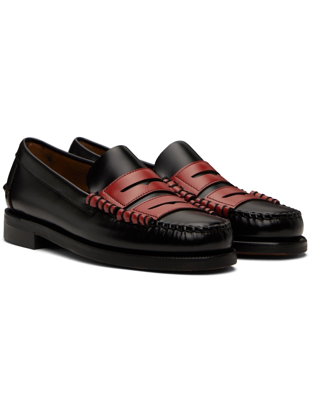 Black & Red Sebago Edition Double Penny Dan Loafers - 4