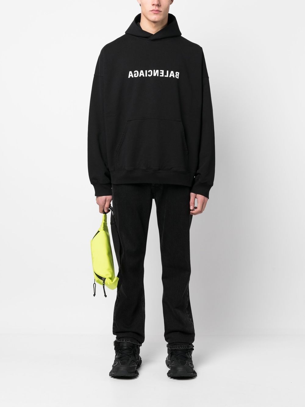 logo print hoodie - 2