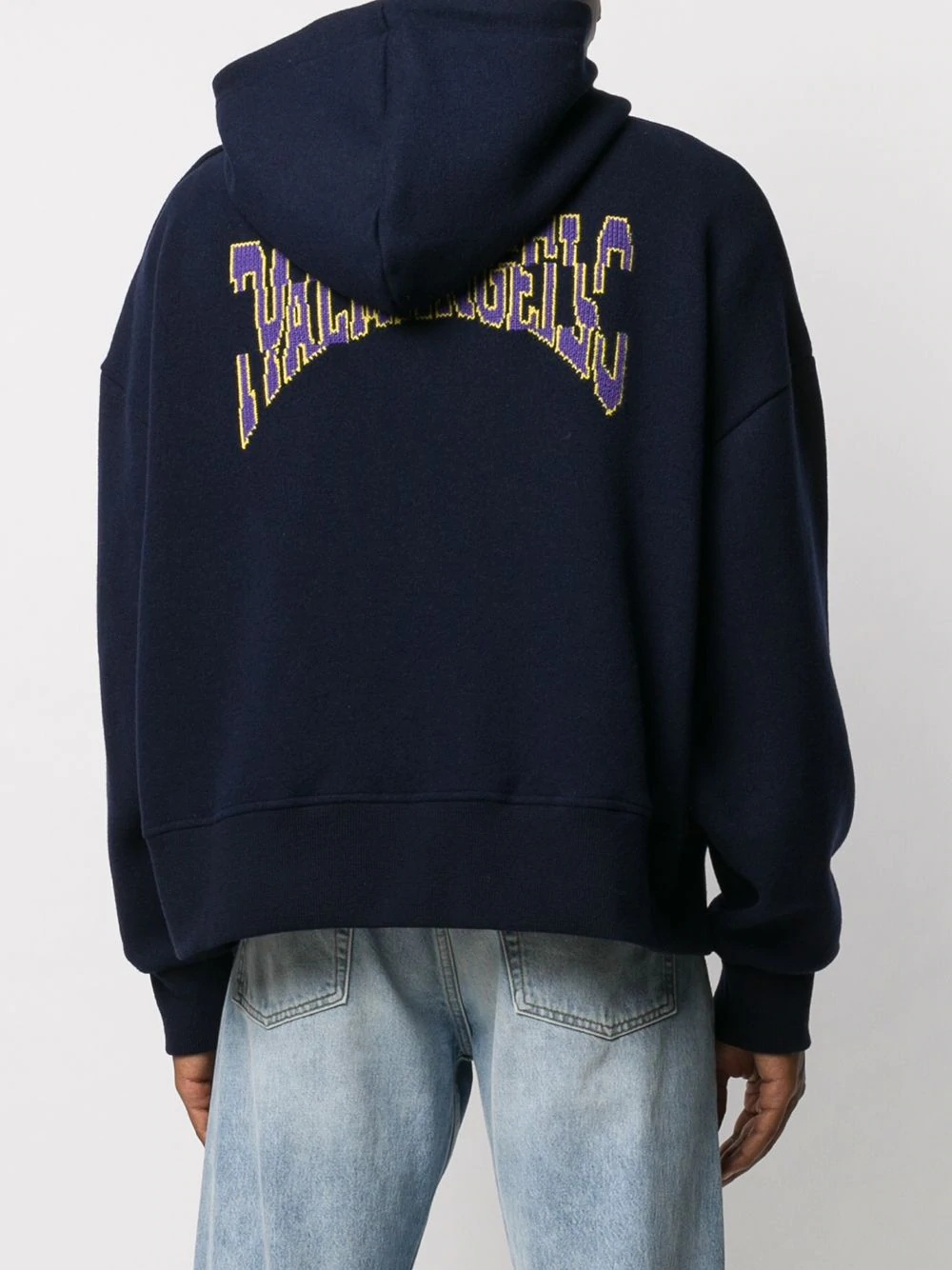 embroidered-logo hooded jacket - 4