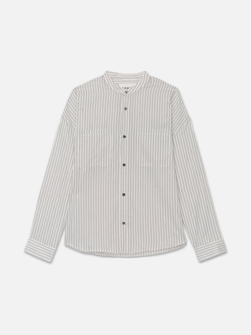 Relaxed Striped Shirt in Black White Stripe - 1