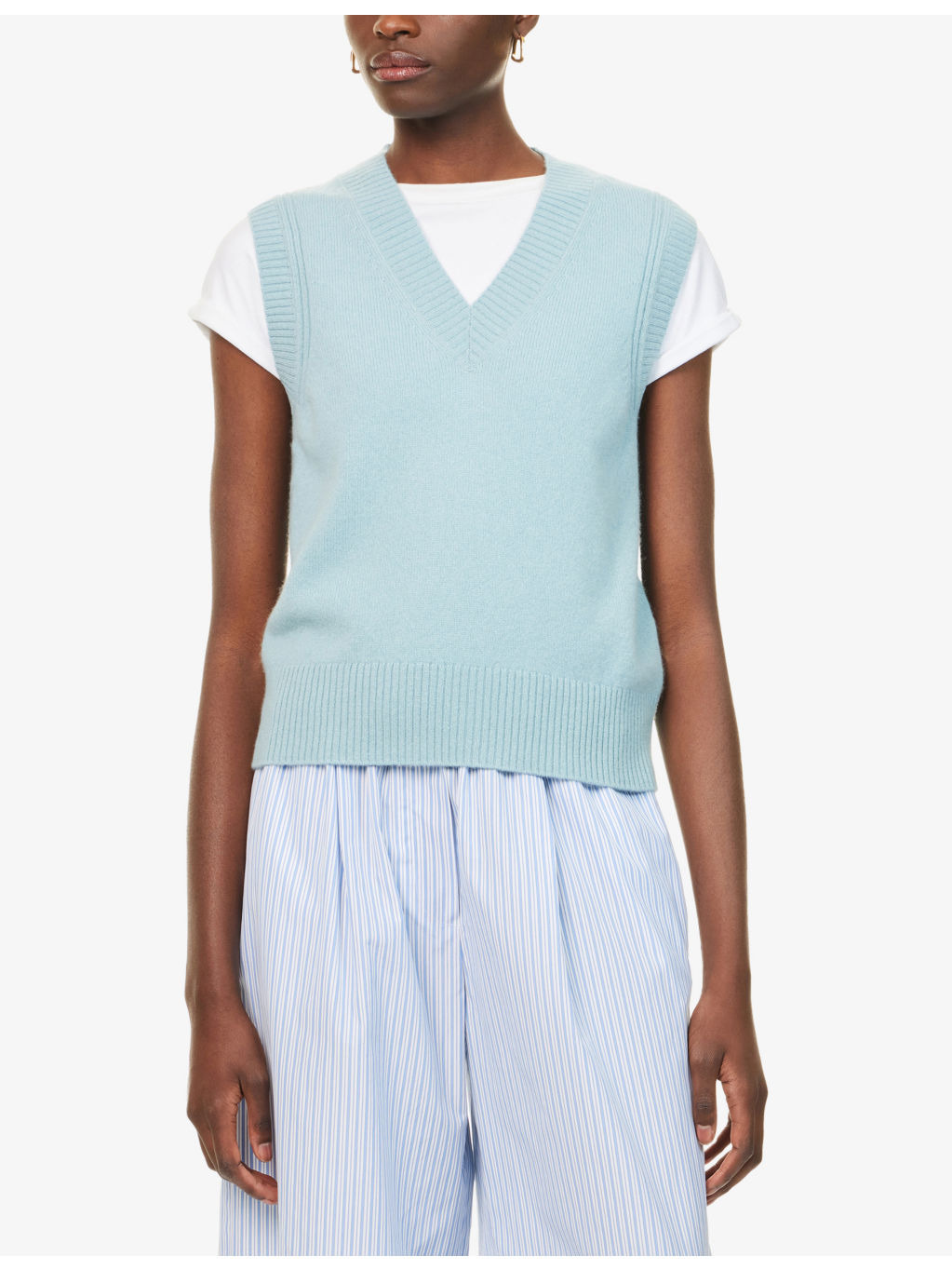 Carlos V-Neck Cashmere Waistcoat - 3