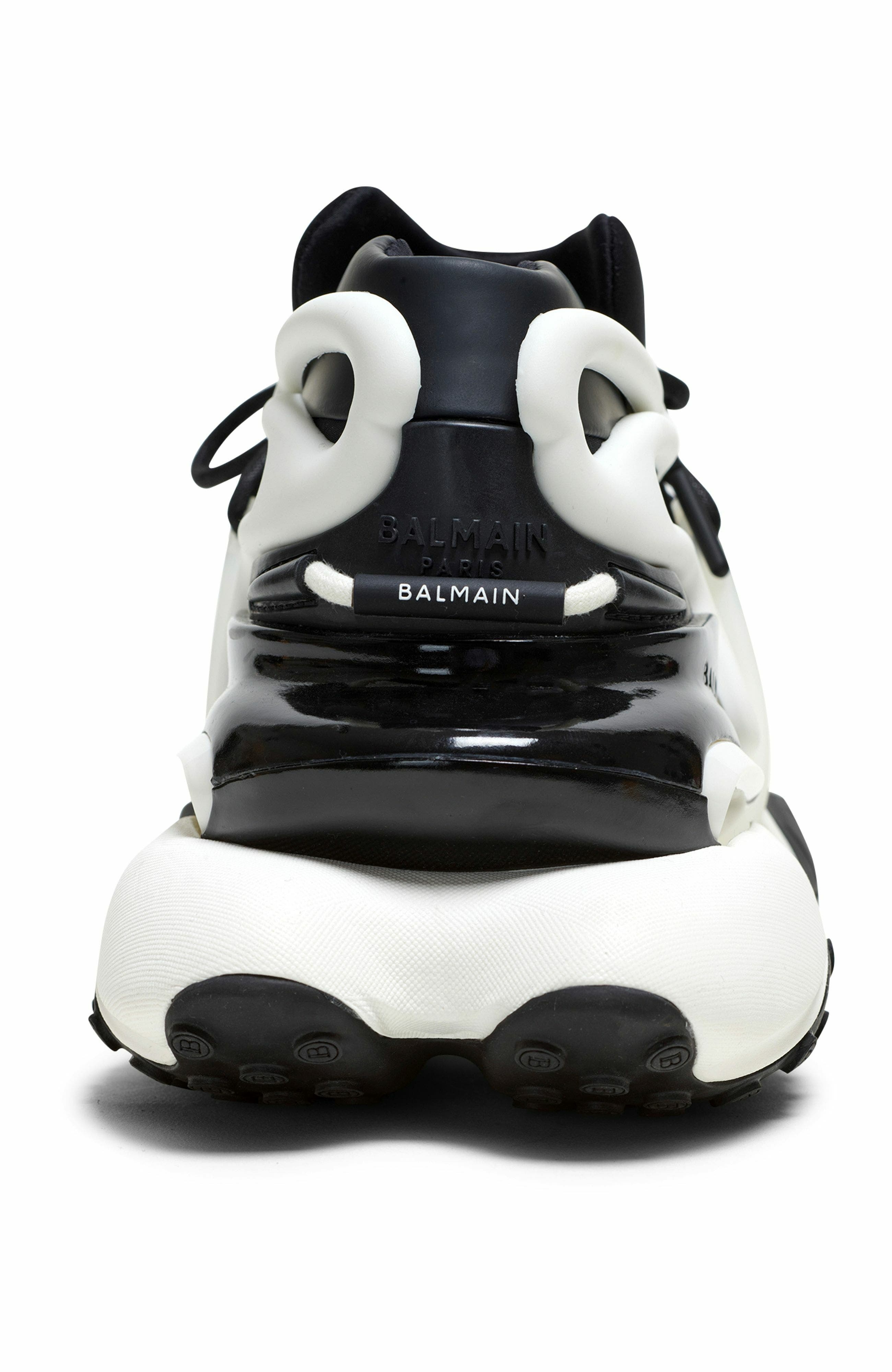 Balmain Unicorn low-top sneakers in neoprene and leather in Black at Nordstrom - 9