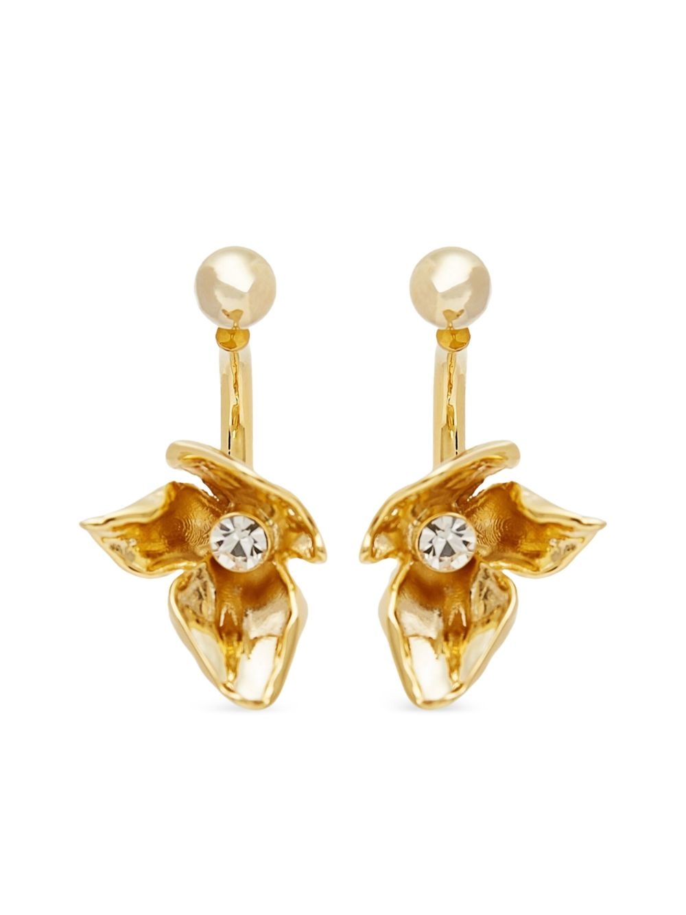 small Flower Half Ring earrings - 2