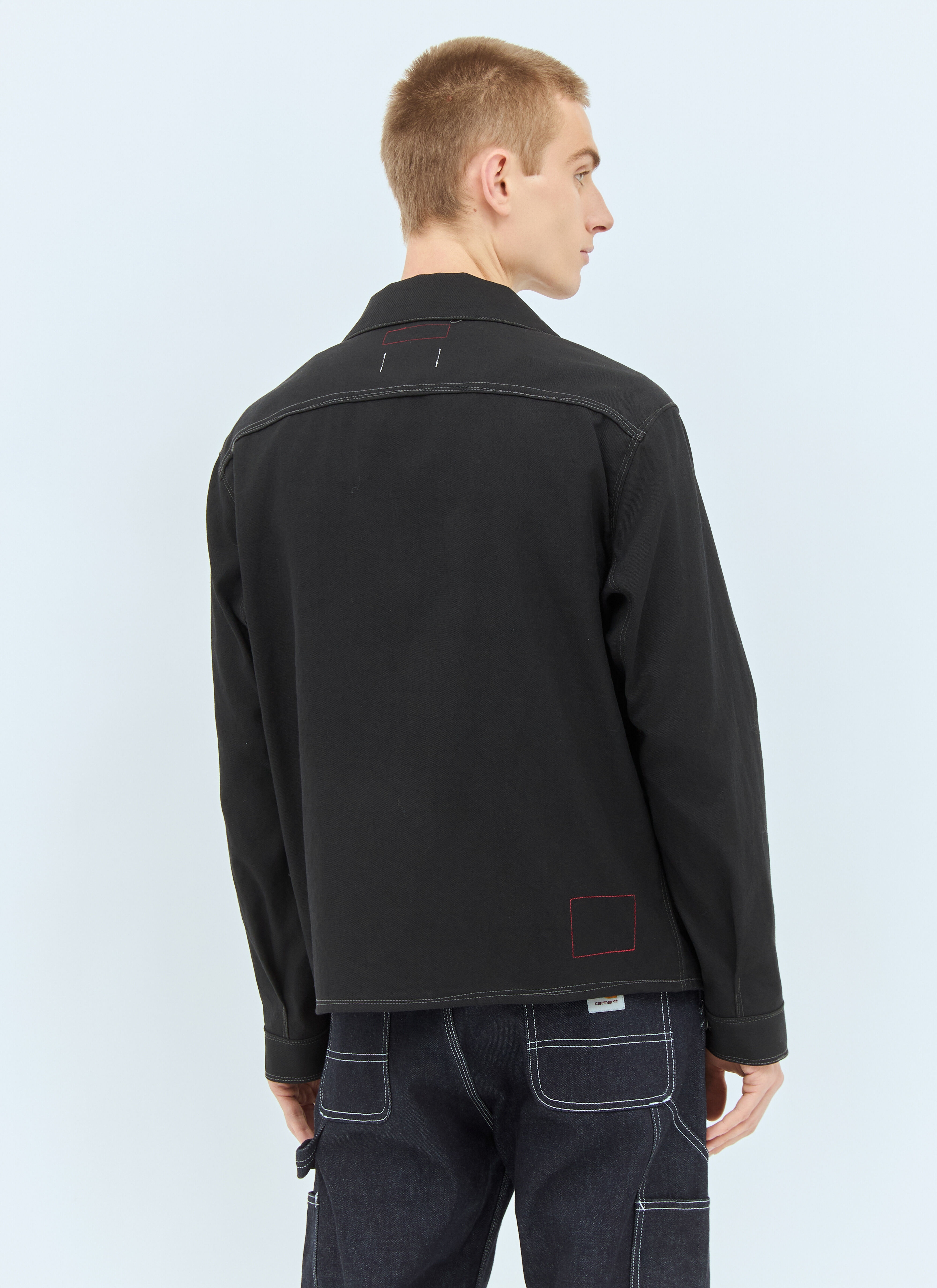 Topstitched Wool-Blend Jacket - 5