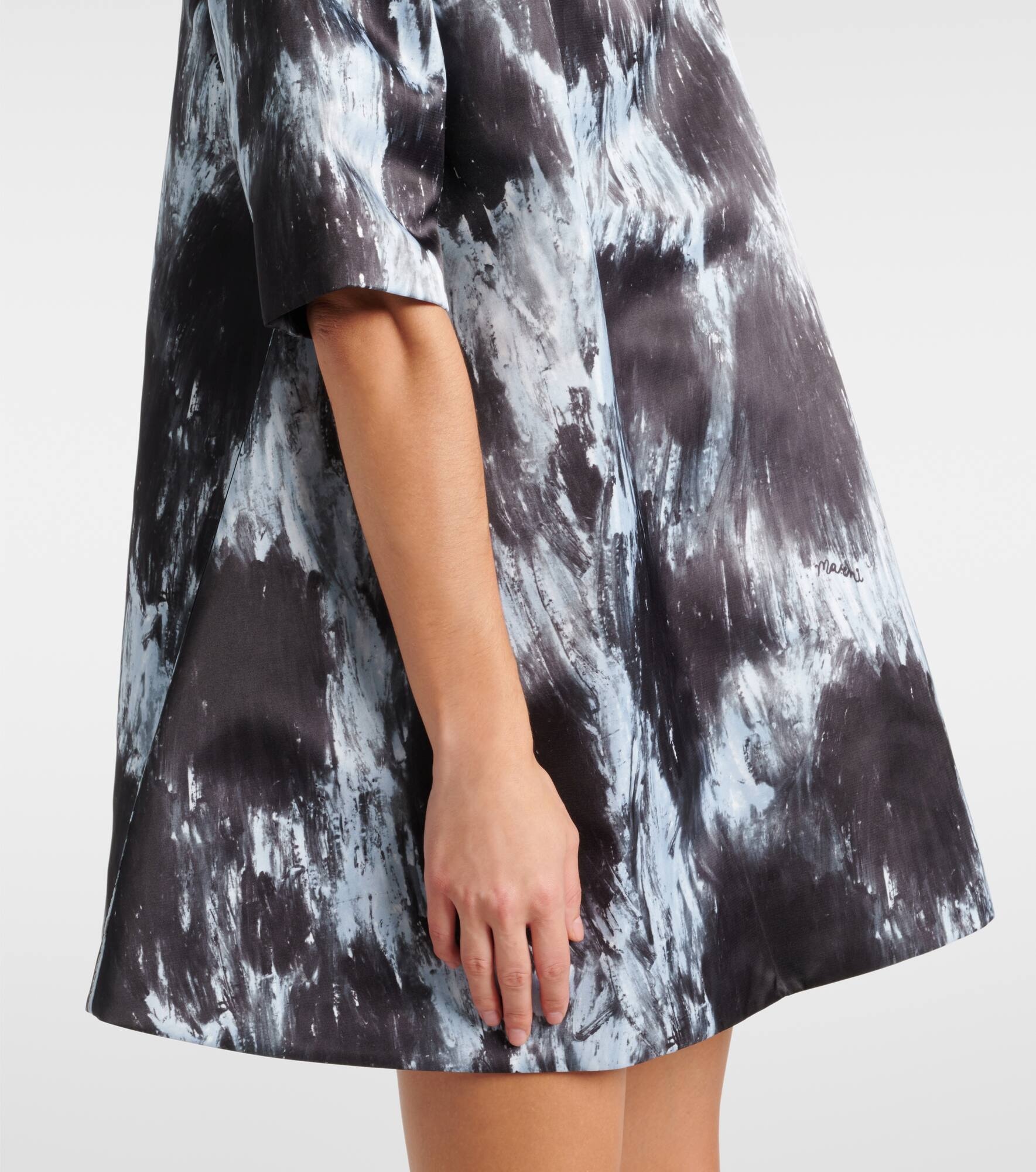 Leopard-print duchesse satin minidress - 5