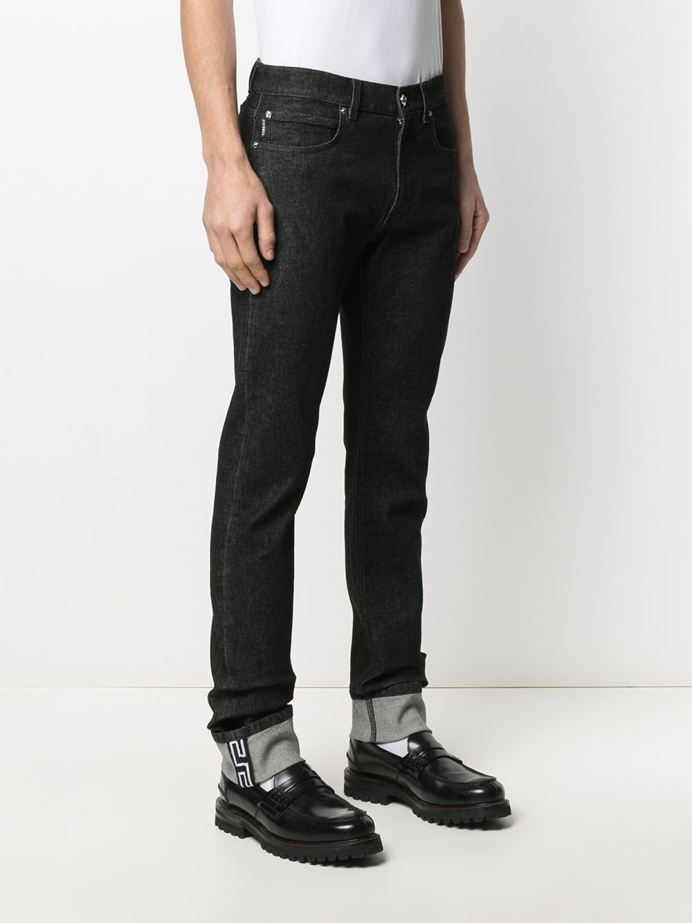 logo patch straight-leg jeans - 3