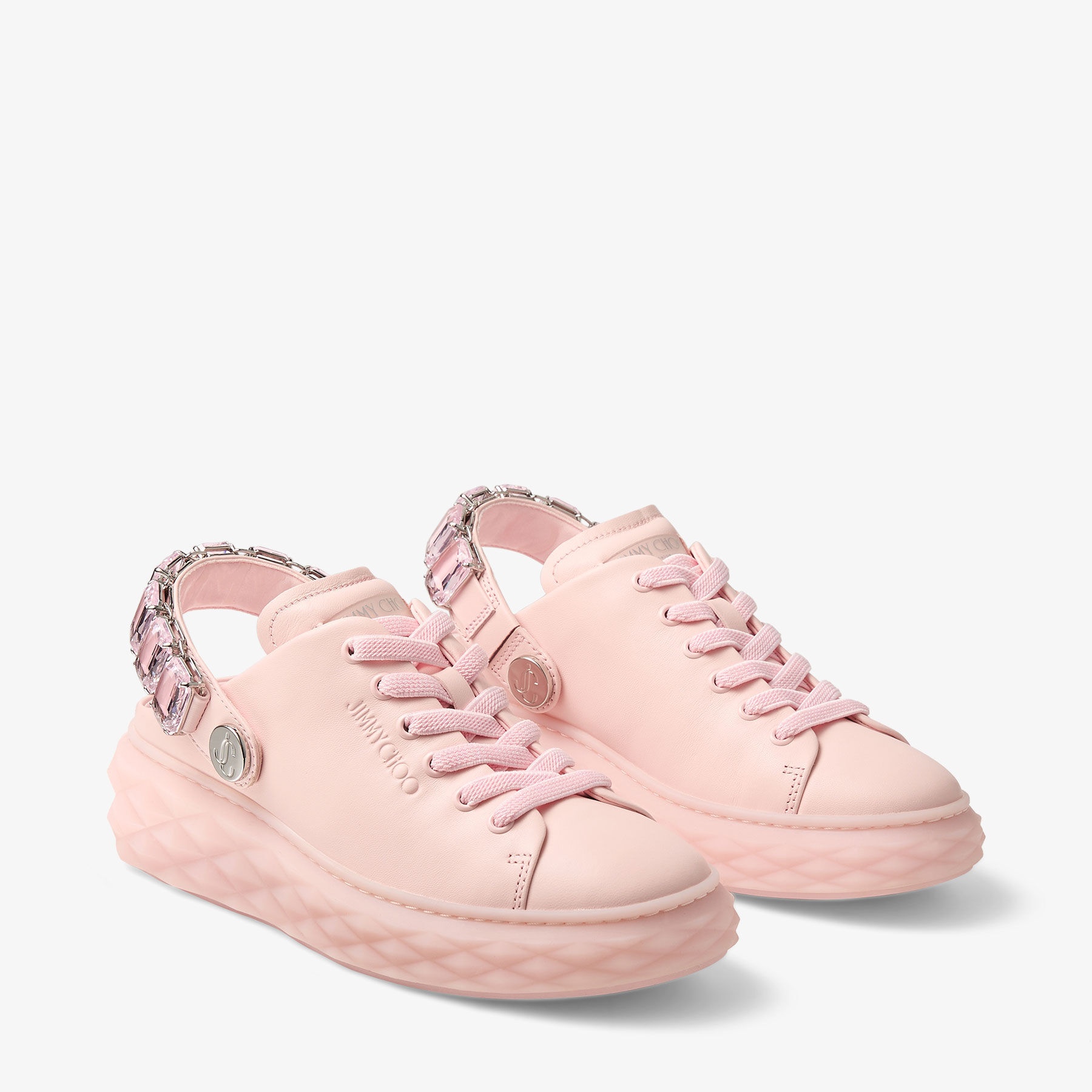 Diamond Sling
Pink Nappa Leather Slipper Trainers - 2