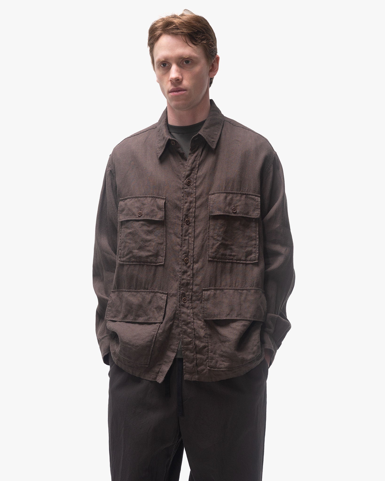 Safari Shirt Jacket Brown - 4