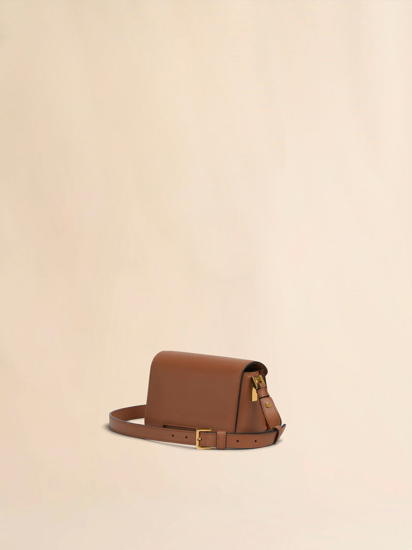 BROWN LEATHER TRUNKAROO MINI SHOULDER BAG - 2