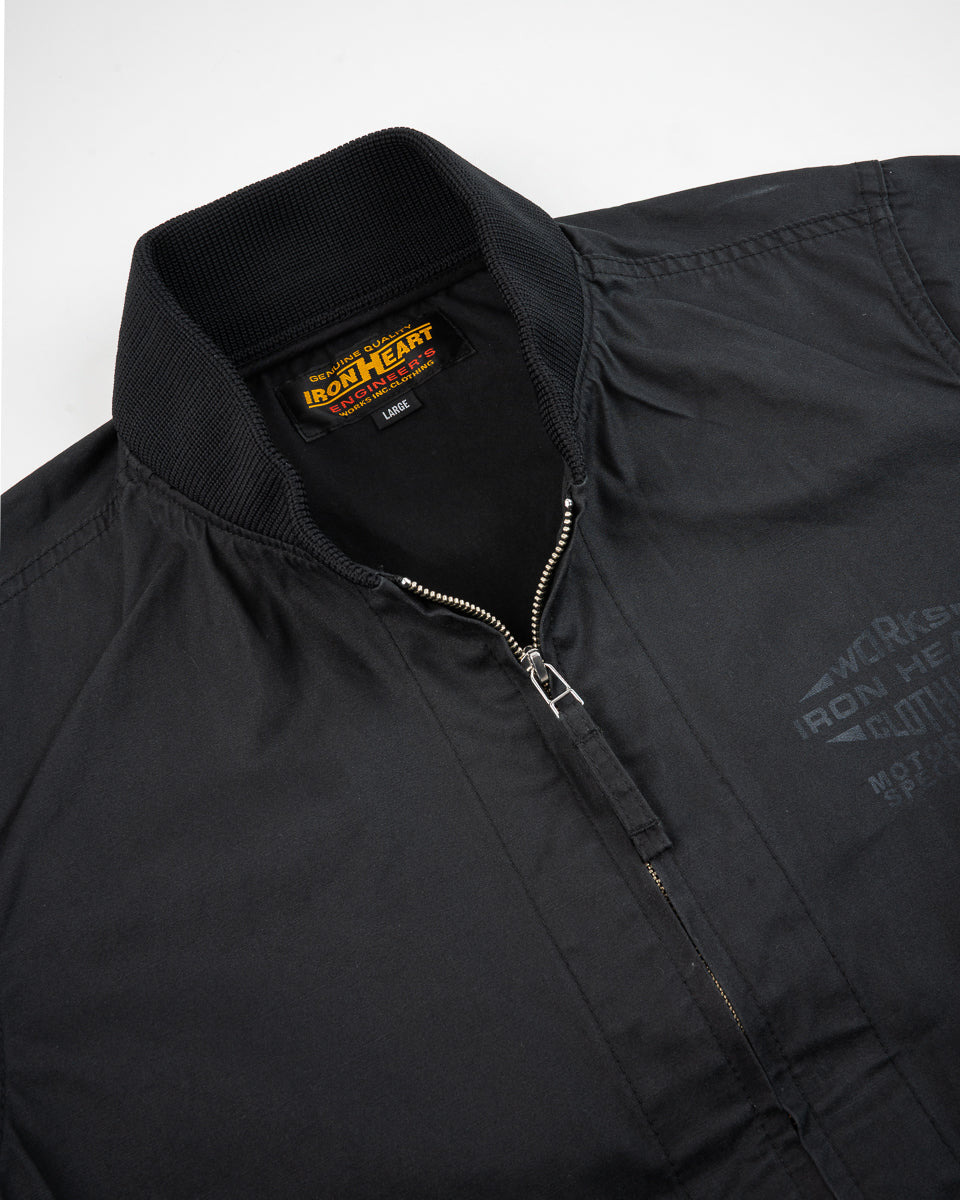 IHJ-145-BLK 7oz Rubber Wax Coated Windbreaker - Black - 8