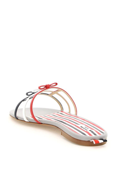 Thom Browne LEATHER 3-BOW SLIDES outlook