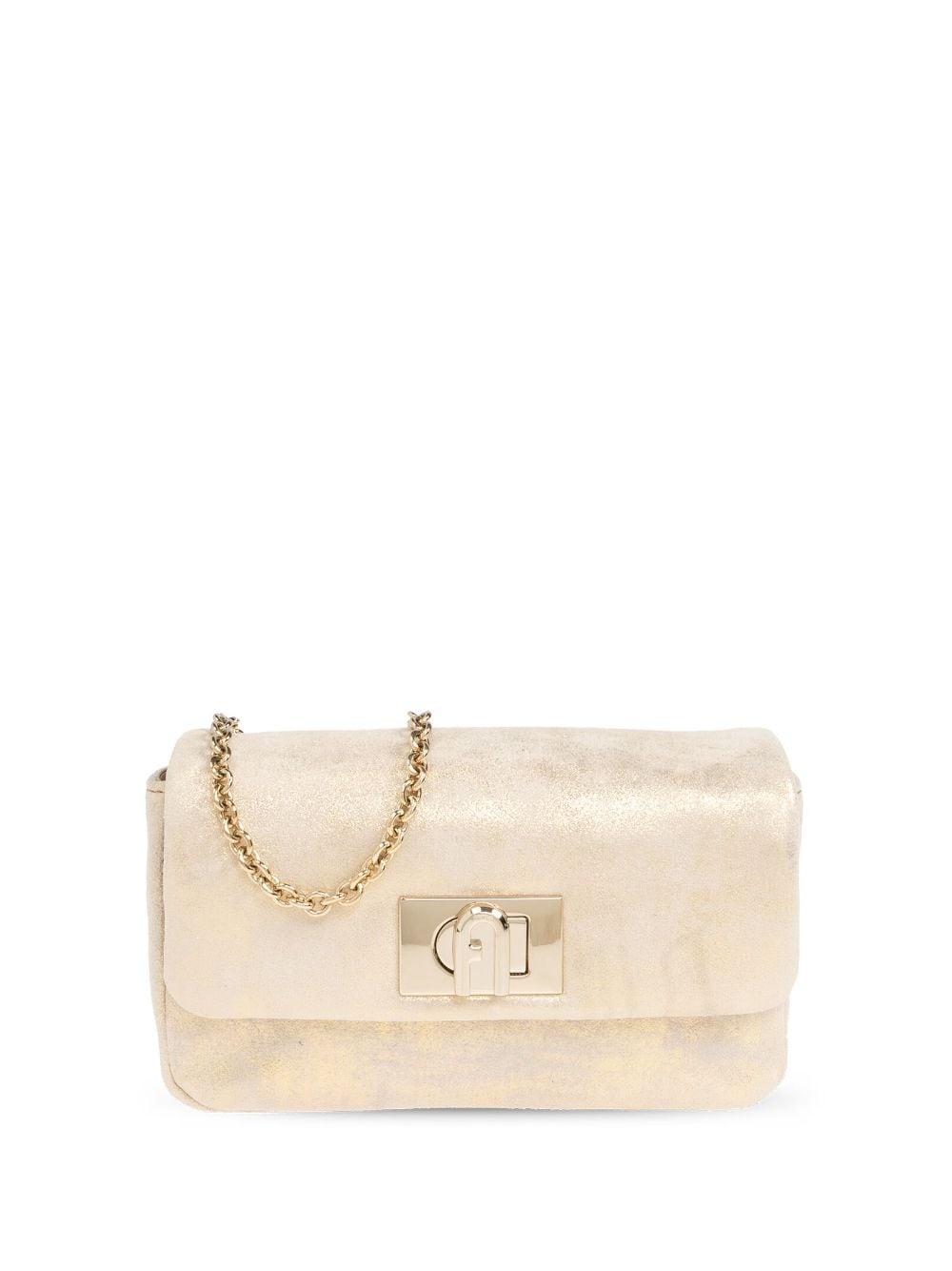 metallic-finish shoulder bag - 1