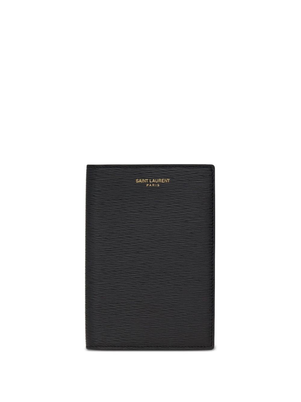 logo-print leather wallet - 1