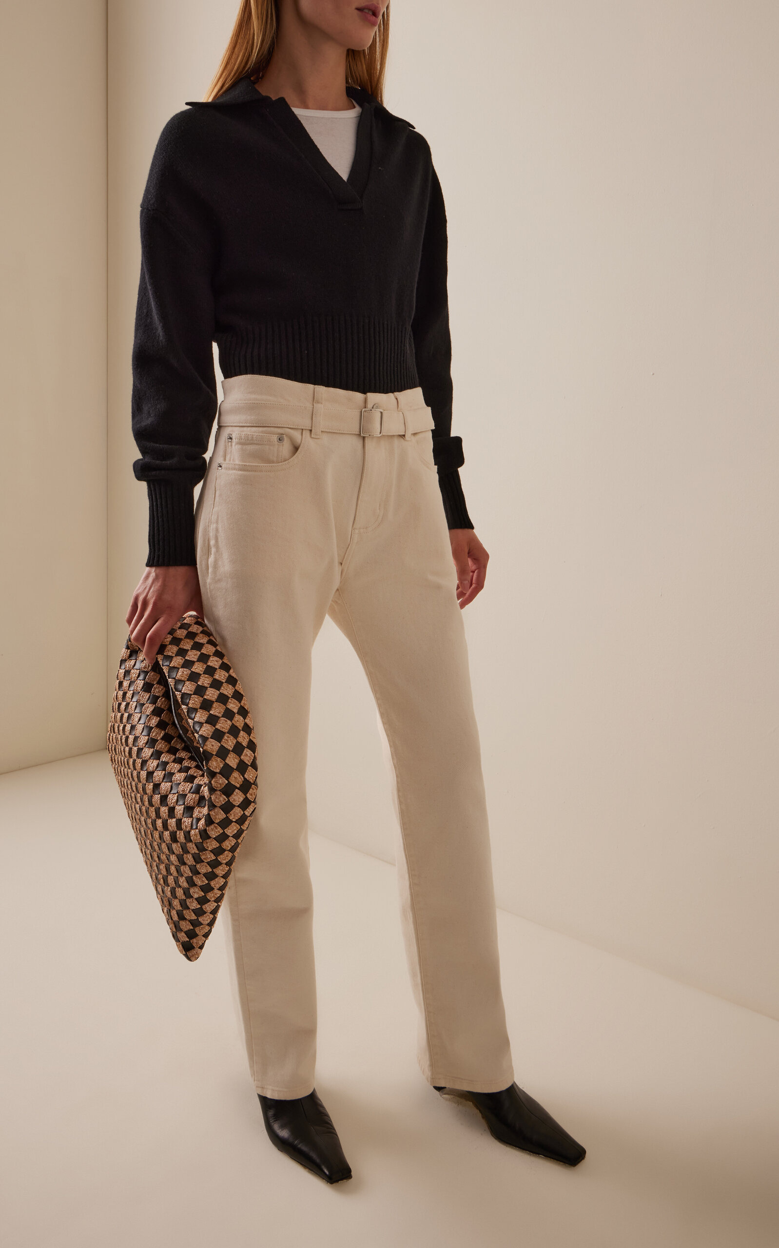 Ellsworth Low-Rise Straight-Leg Jeans ivory - 2